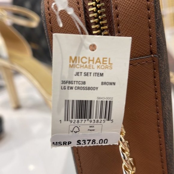 Michael Kors large Jet Set Item EW Crossbody Brown - Picture 12 of 16